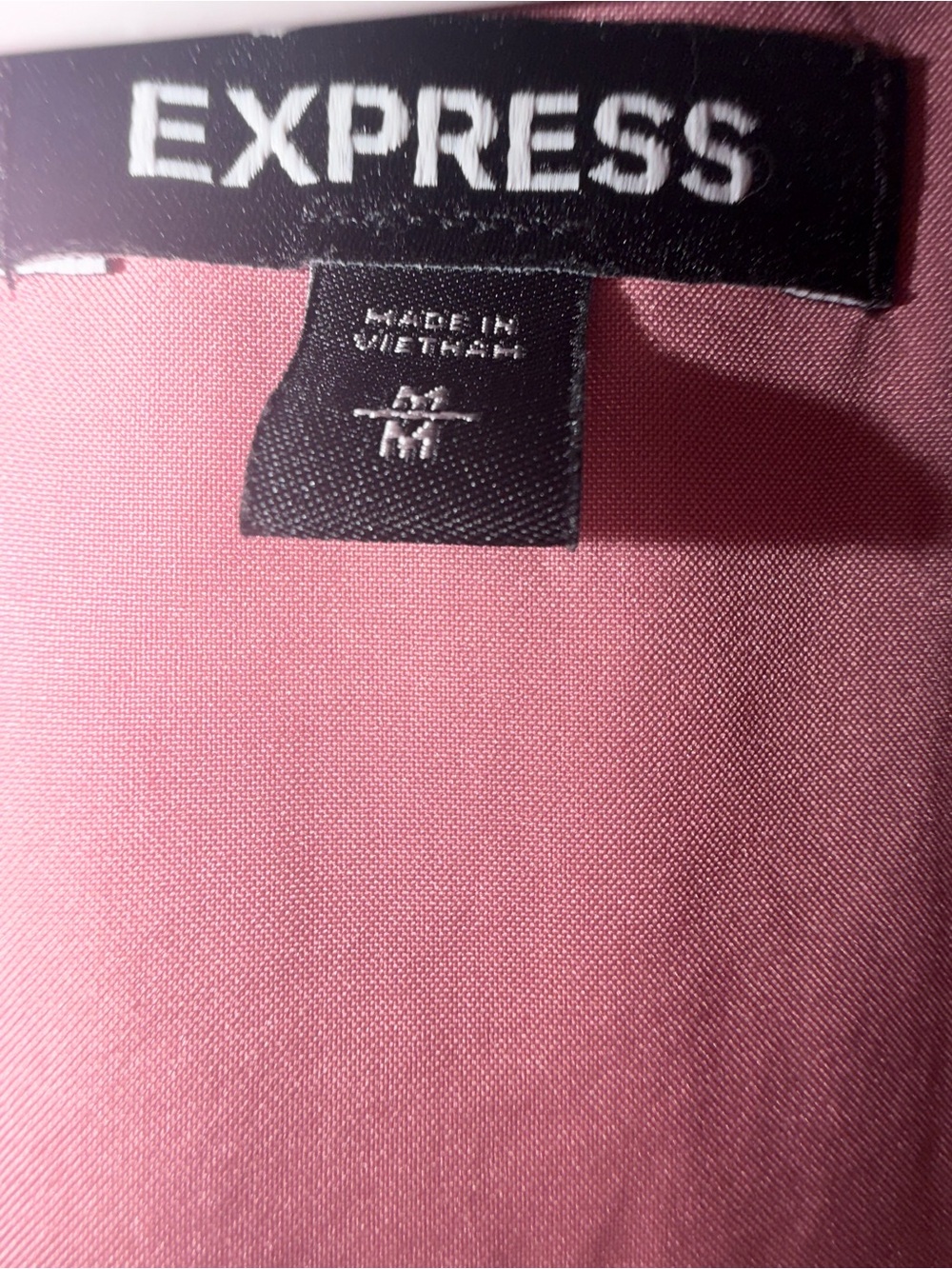 Long Sleeve V-Neck Smocked Waist Dress in Dusty Rose - Picture 5 of 5